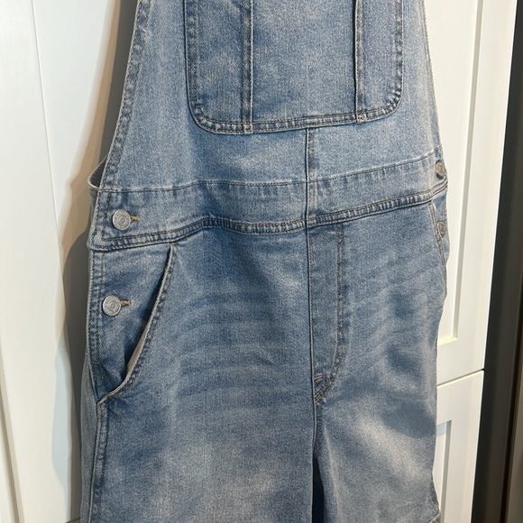 Buffalo David Bitton Denim Short Overalls Shortalls Women’s Size L - Picture 5 of 16